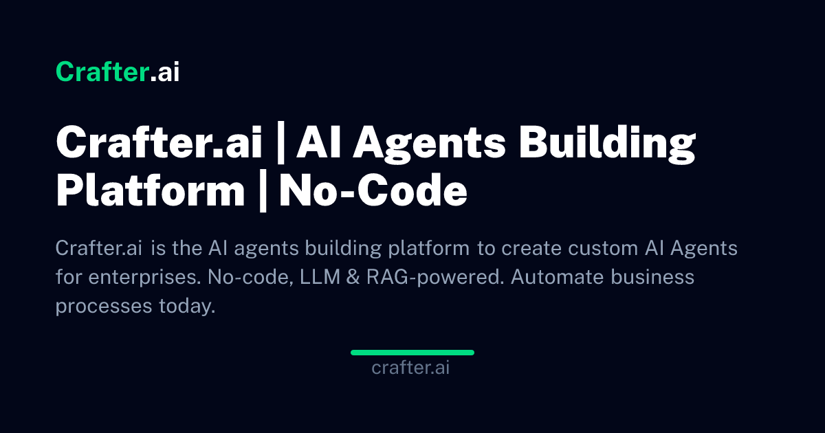 Crafter.ai | AI Agents Building Platform | No-Code
