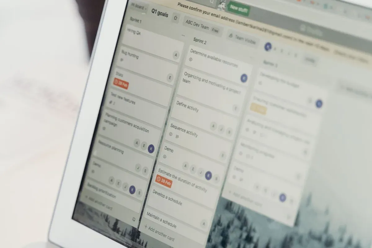 How AI sales agents work: sales software interface on a laptop