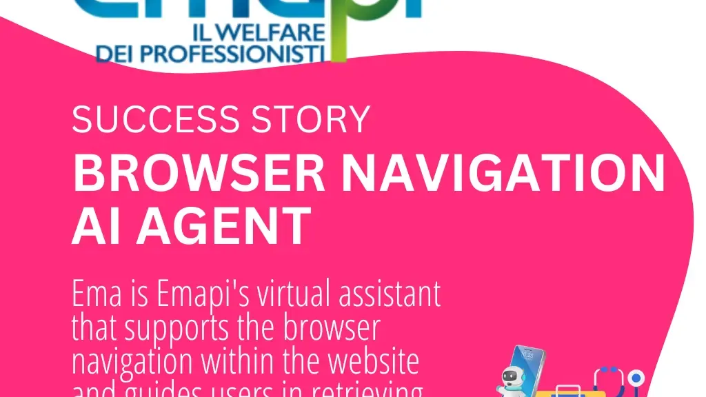 Ema AI agent helping members navigate the Emapi website