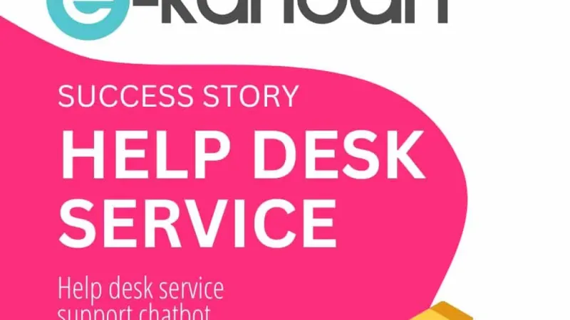e-Kanbot help desk chatbot for e-Kanban SaaS platform - automated Q&A support and ticket reduction