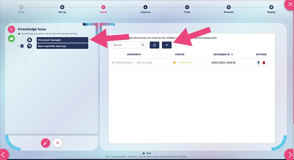 Document Manager RAG e LLM per la gestione dei documenti negli AI agents di Crafter.ai