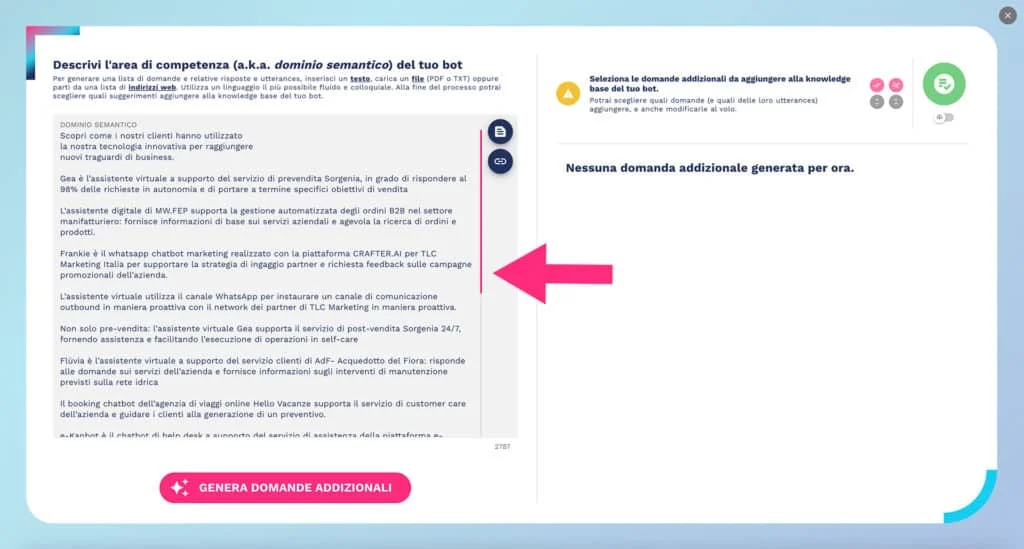 Knowledge Base Factory per la creazione automatica di Q&A per chatbot tramite AI generativa