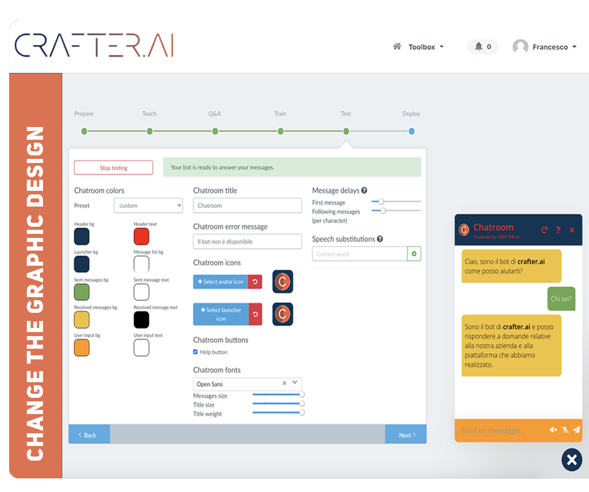 change the graphic design of your chatbot change the graphic design of your chatbot