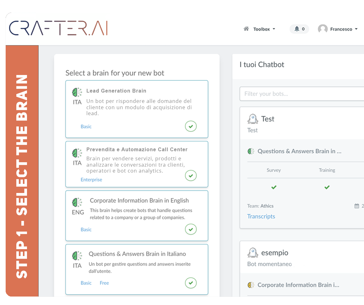 select the brain of your chatbot select the brain of your chatbot