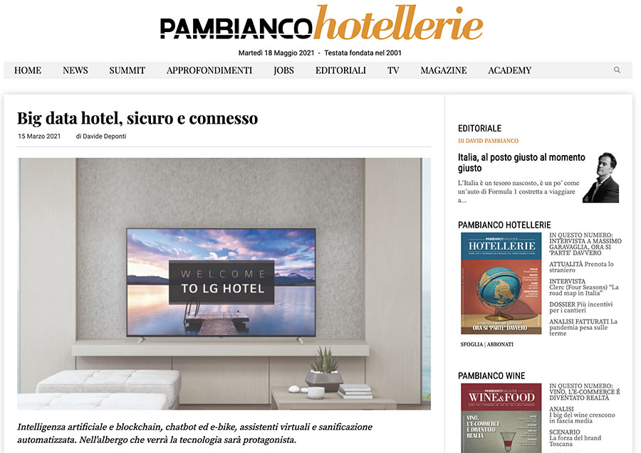 articolo crafter ai panbianco hotellerie press kit