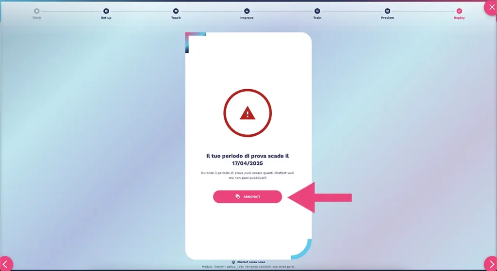 clicca su abbonati per eseguire il bot deploy clicca su abbonati per eseguire il bot deploy