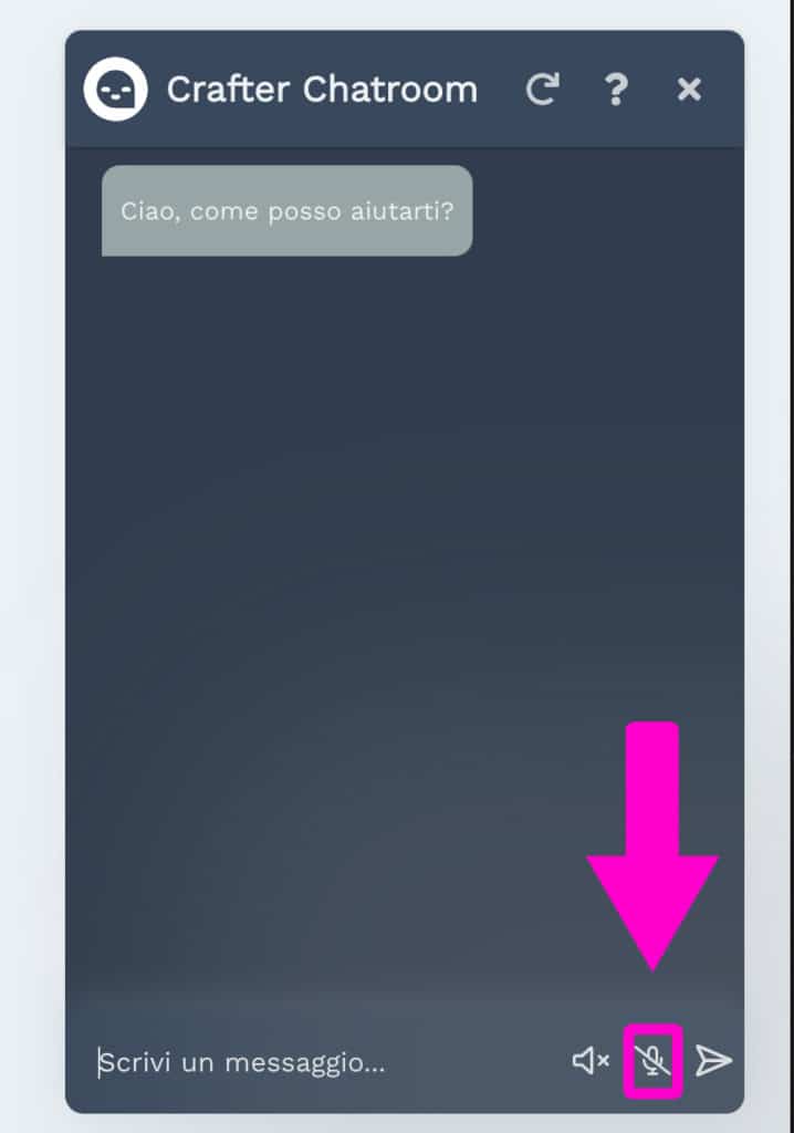 come abilitare il microfono del chatbot