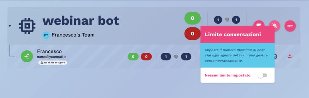 how to set up a agent conversation limit
