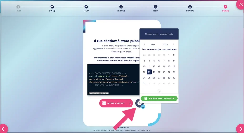 deploy programmato delle agente AI deploy programmato delle agente AI