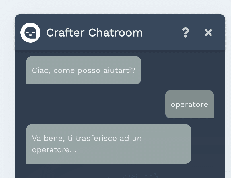 how to request a chatbot handover by user