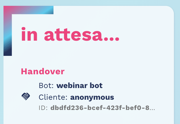 chatbot handover pending request area