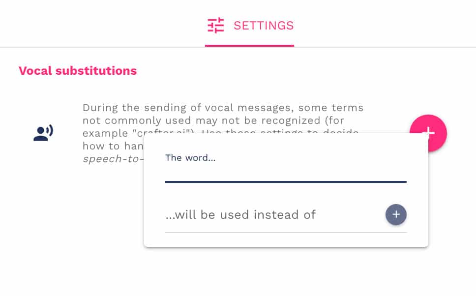 How can I set chatbot speech to text
