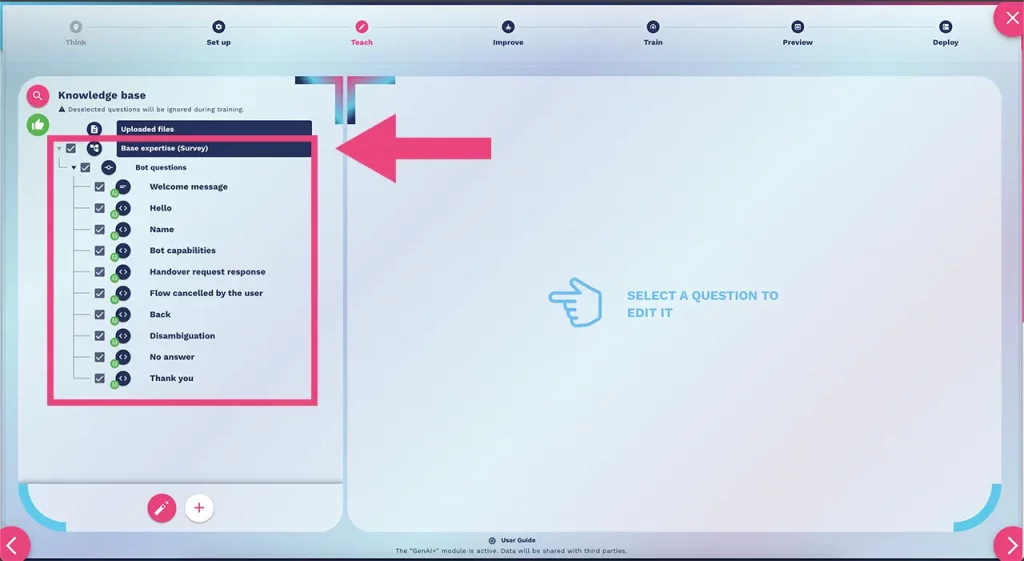 bot knowledge base precompiled