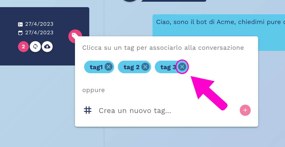 come eliminare un tag dalla libreria