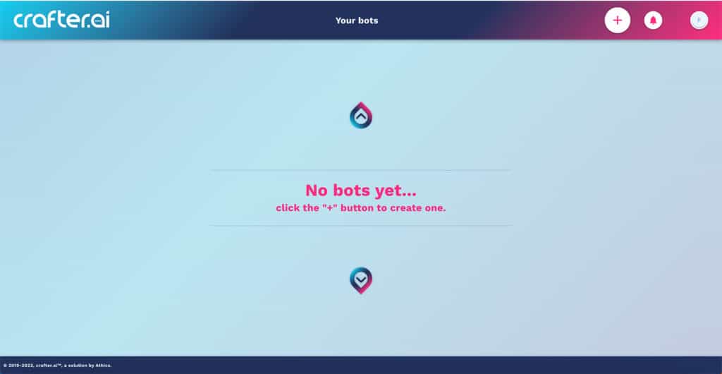 crafter ai chatbot platform home page bot factory
