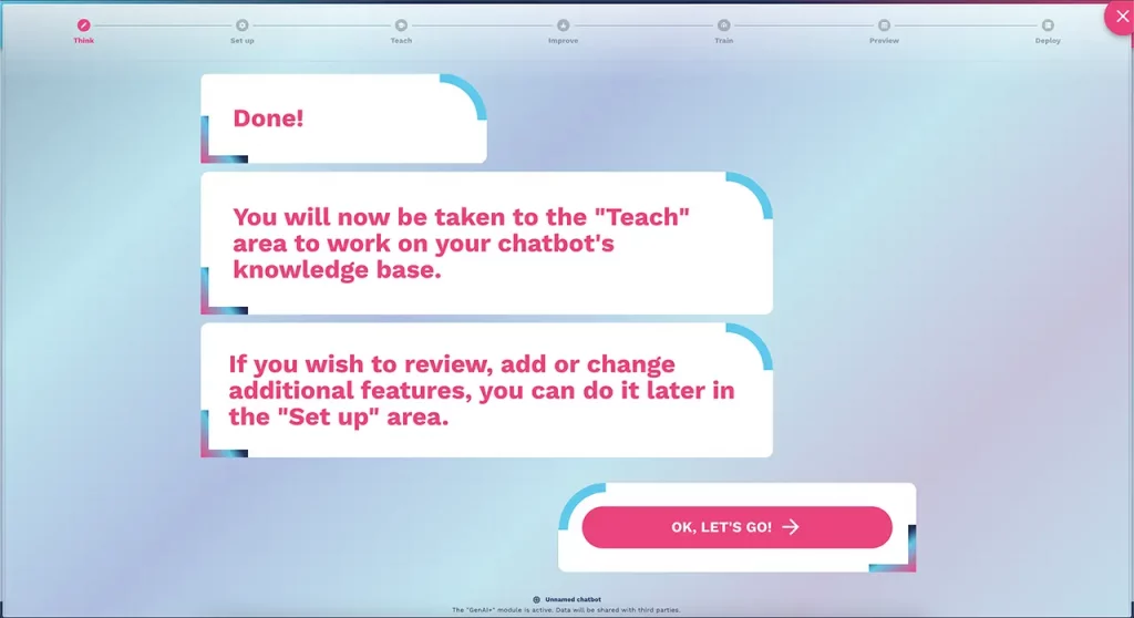 go to AI agent knowledge base settings area