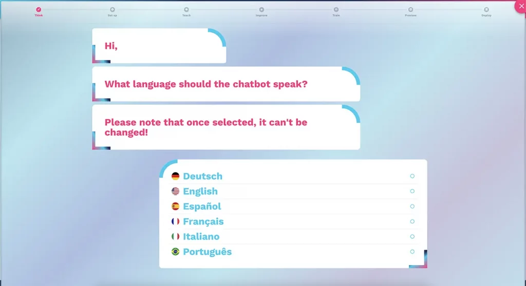 hot to set AI agent language