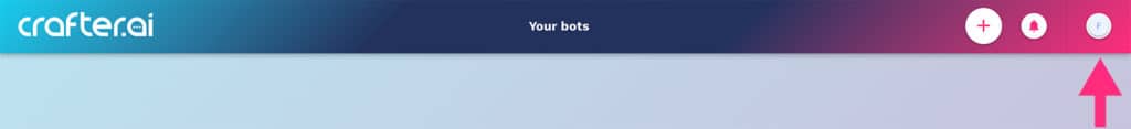 go to your profile to select chatbot platform language