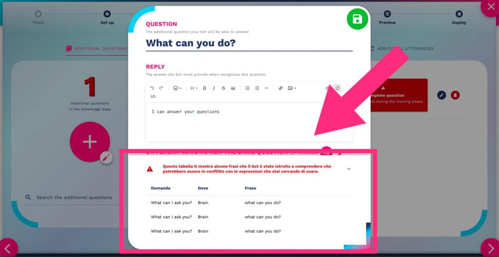 how to check chatbot knowledge base for conflicts