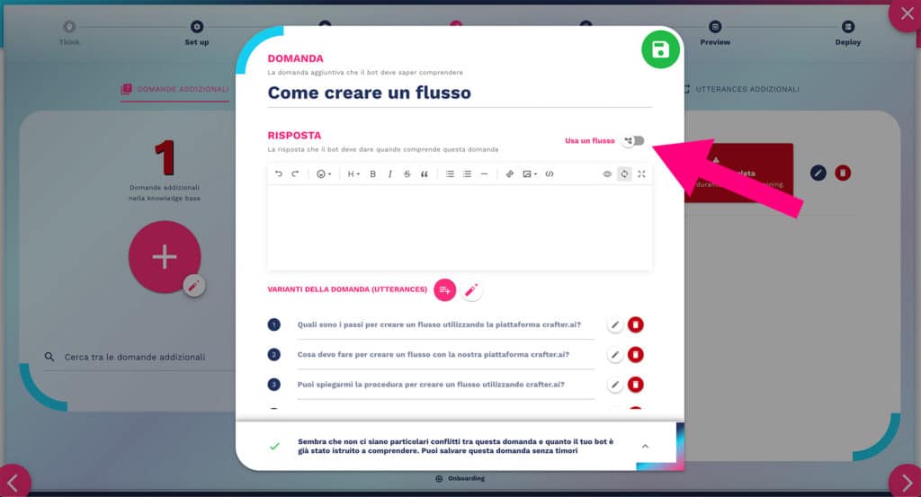Come creare un flusso per il tuo chatbot con il flow designer