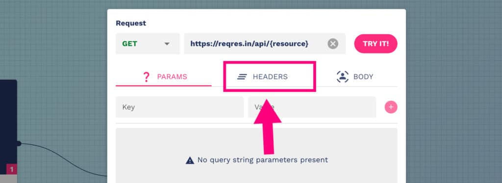 API headers TAB