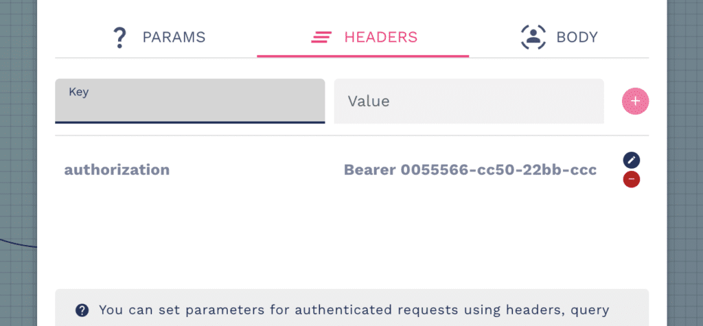 How to add an authorization token