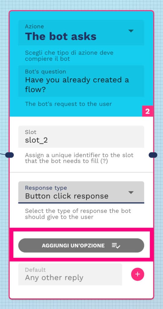 How to add an option to button click menu