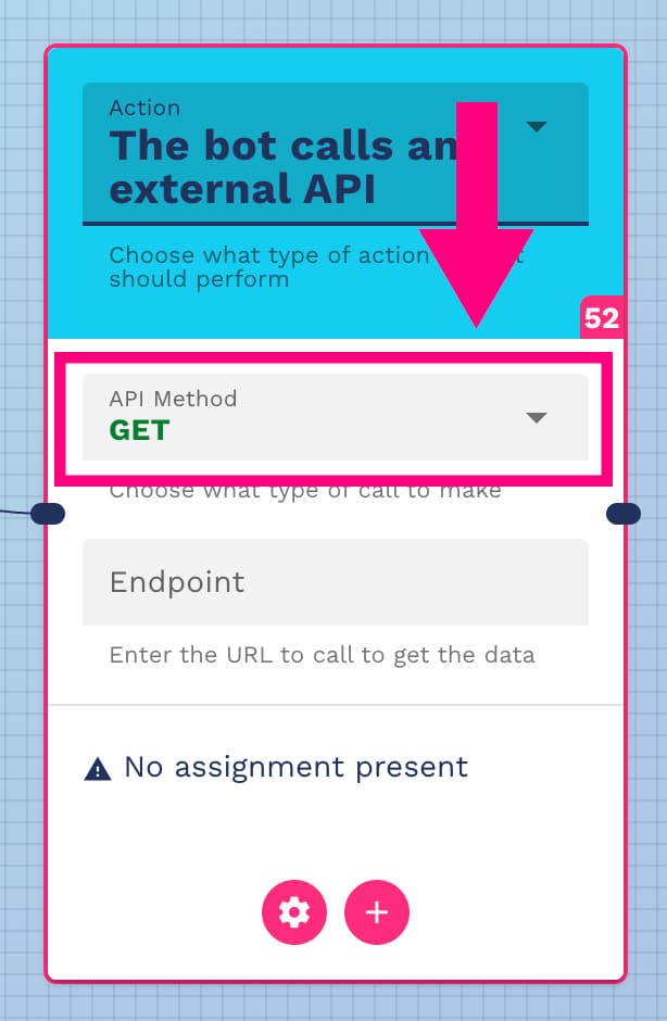 How to select the API method