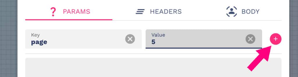 add an API key and value