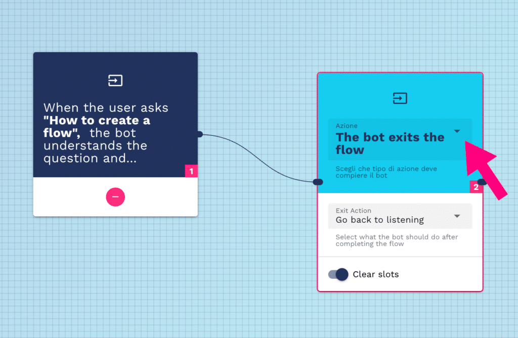 how to select a type of flow