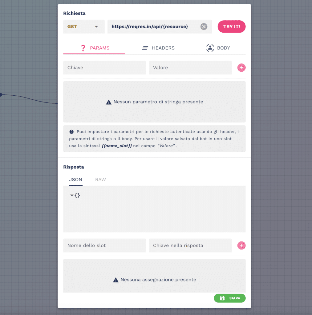 il configuratore API