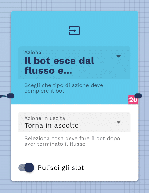 pulire gli slot in uscita dal flusso