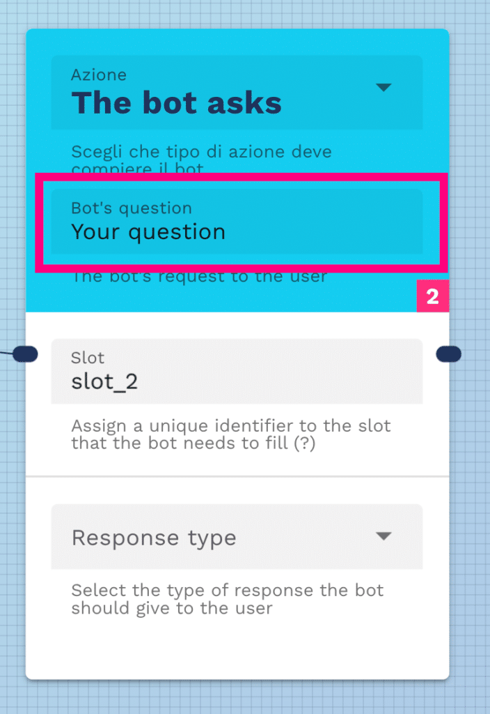 type your question in the field