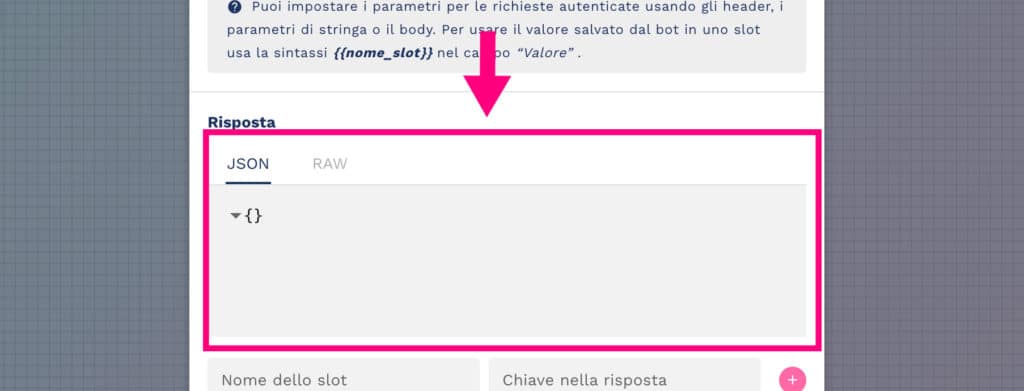 valori di risposta della chiamata API