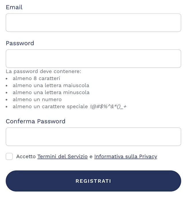 Support to password creation Support to password creation