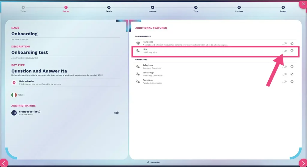 LLM chatbot activation LLM chatbot activation