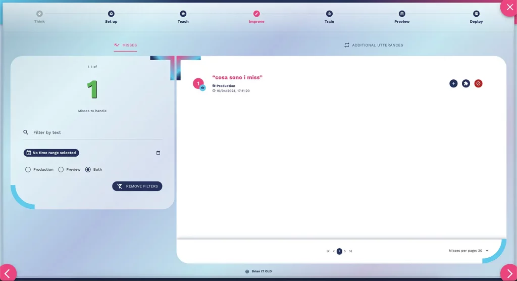 come viene aggiornata la lista delle incomprensioni da parte del chatbot