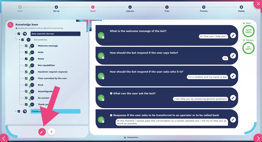 how to create question and answer with generative AI