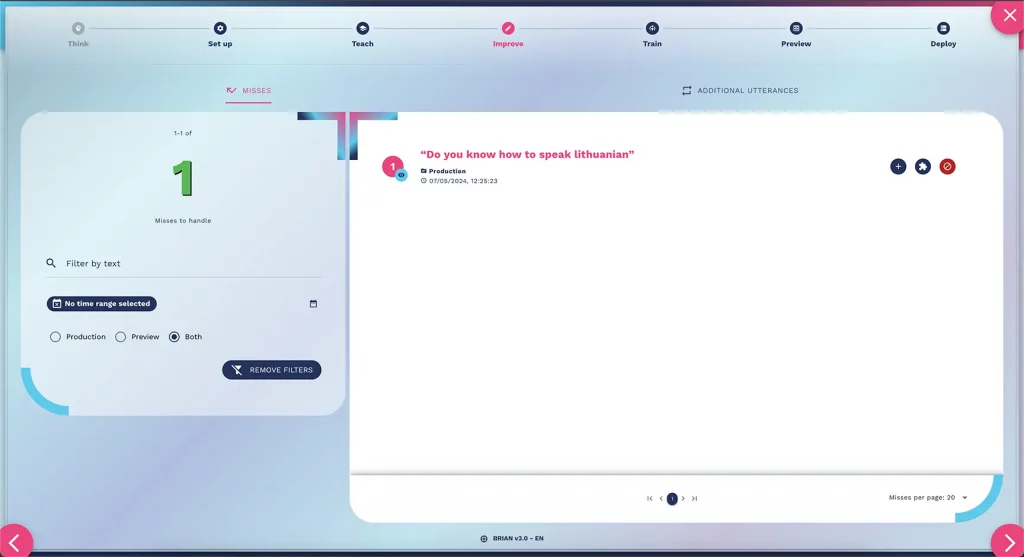 how to see chatbot misunderstanding