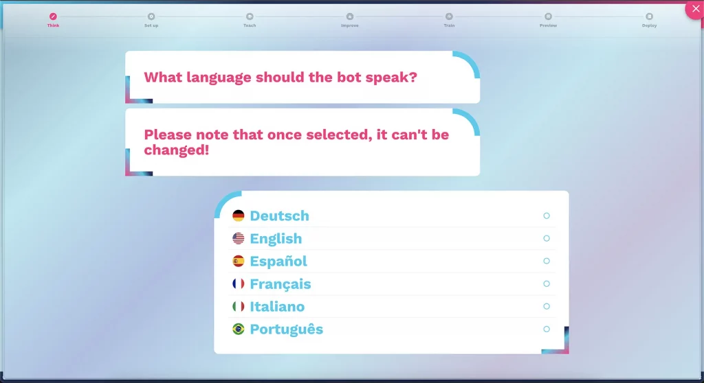 how to set up chatbot language how to set up chatbot language