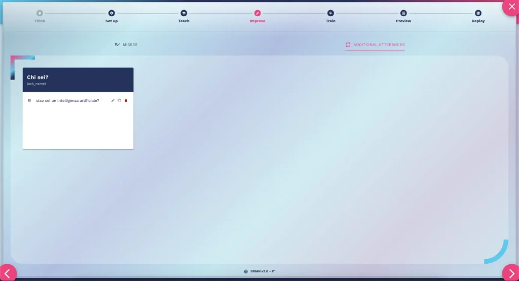 mappare le incomprensioni da parte del chatbot utterances addizionali