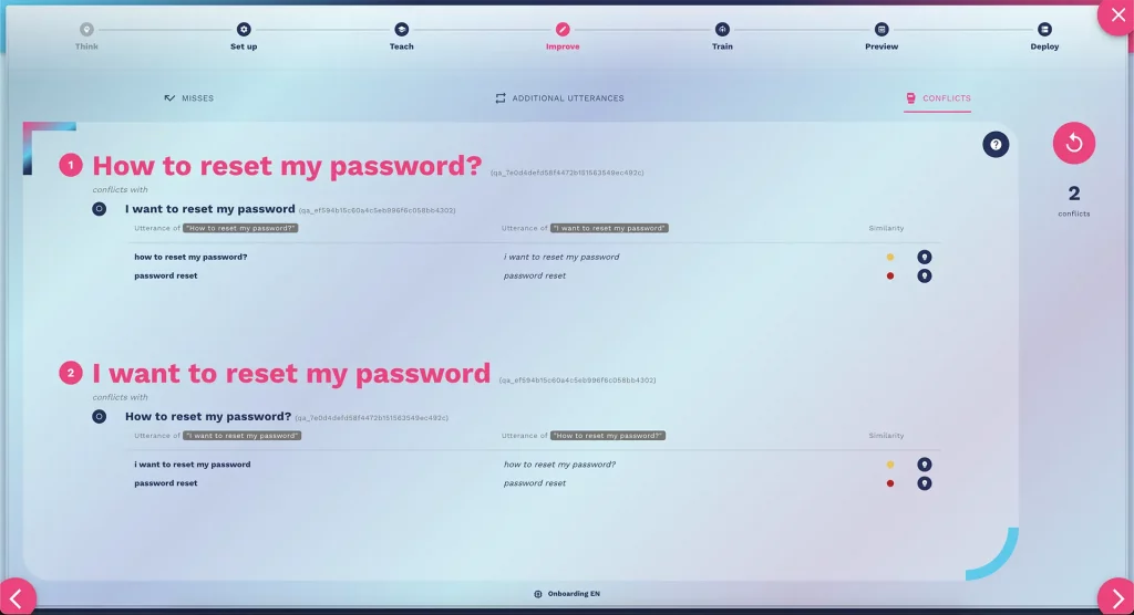 chatbot with conflicts