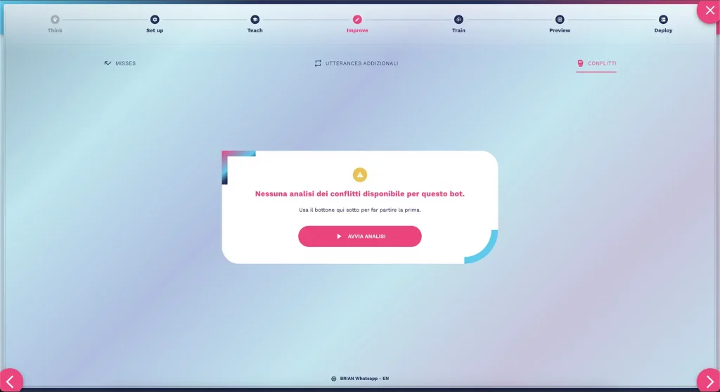 inizia analisi sui conflitti knowledge base chatbot inizia analisi sui conflitti knowledge base chatbot