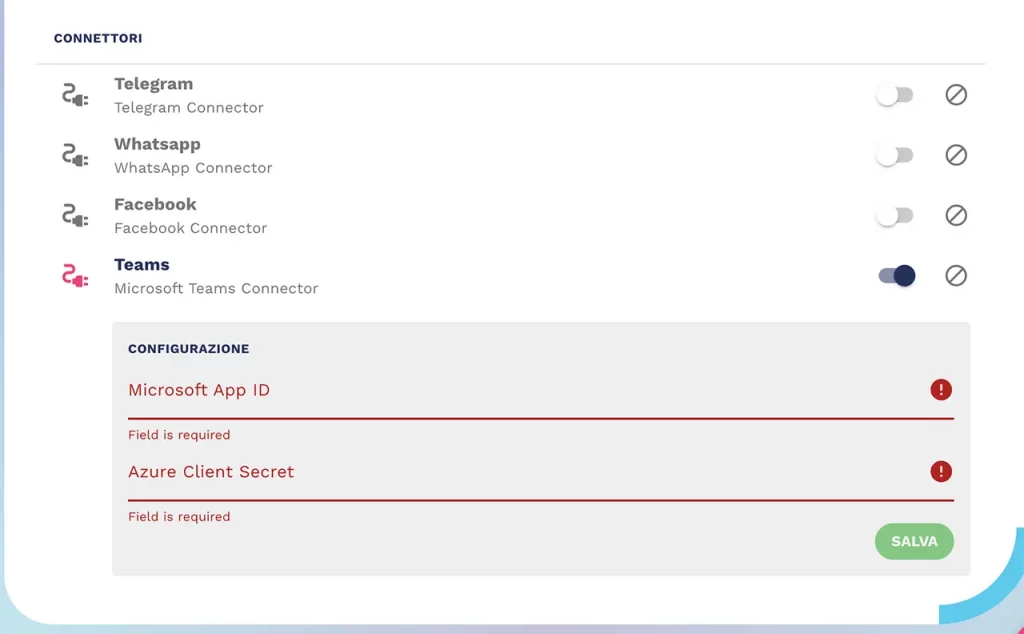 connector to integrate the chatbot in Microsoft Teams connector to integrate the chatbot in Microsoft Teams