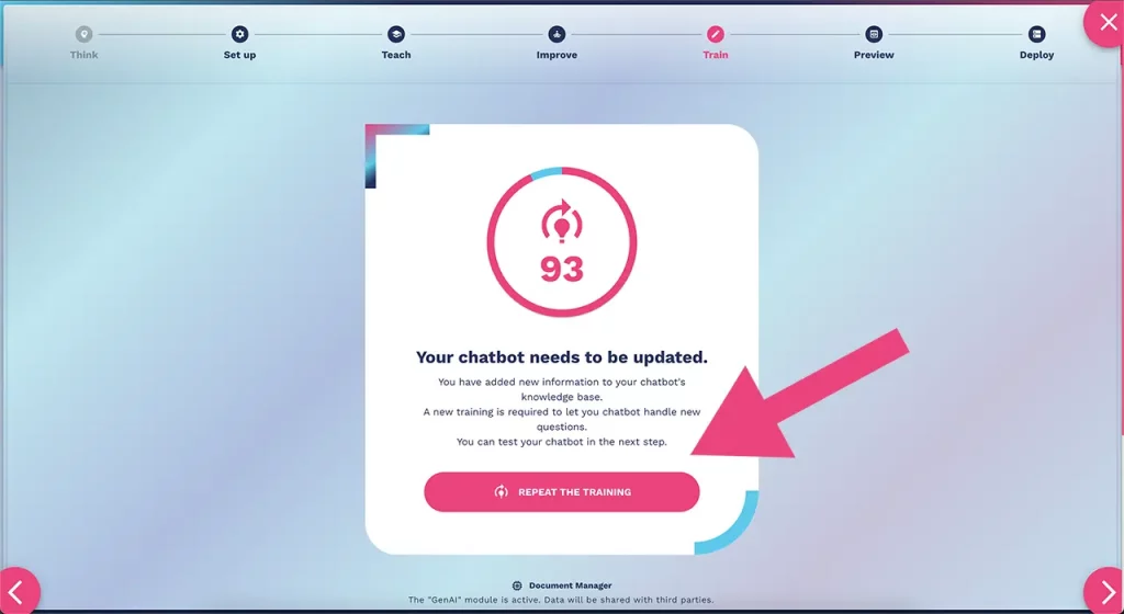 training Ai agent documents manager