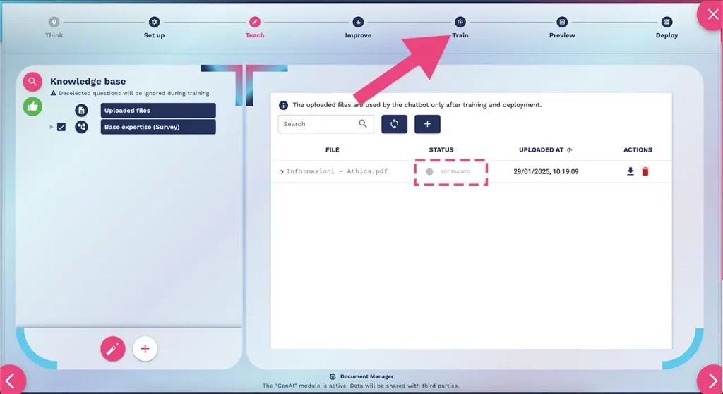 training file search rag AI agent