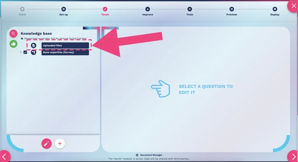 uploaded files for LLM rag integration