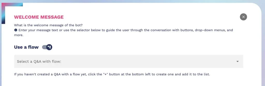 use a chatbot flow instead text message