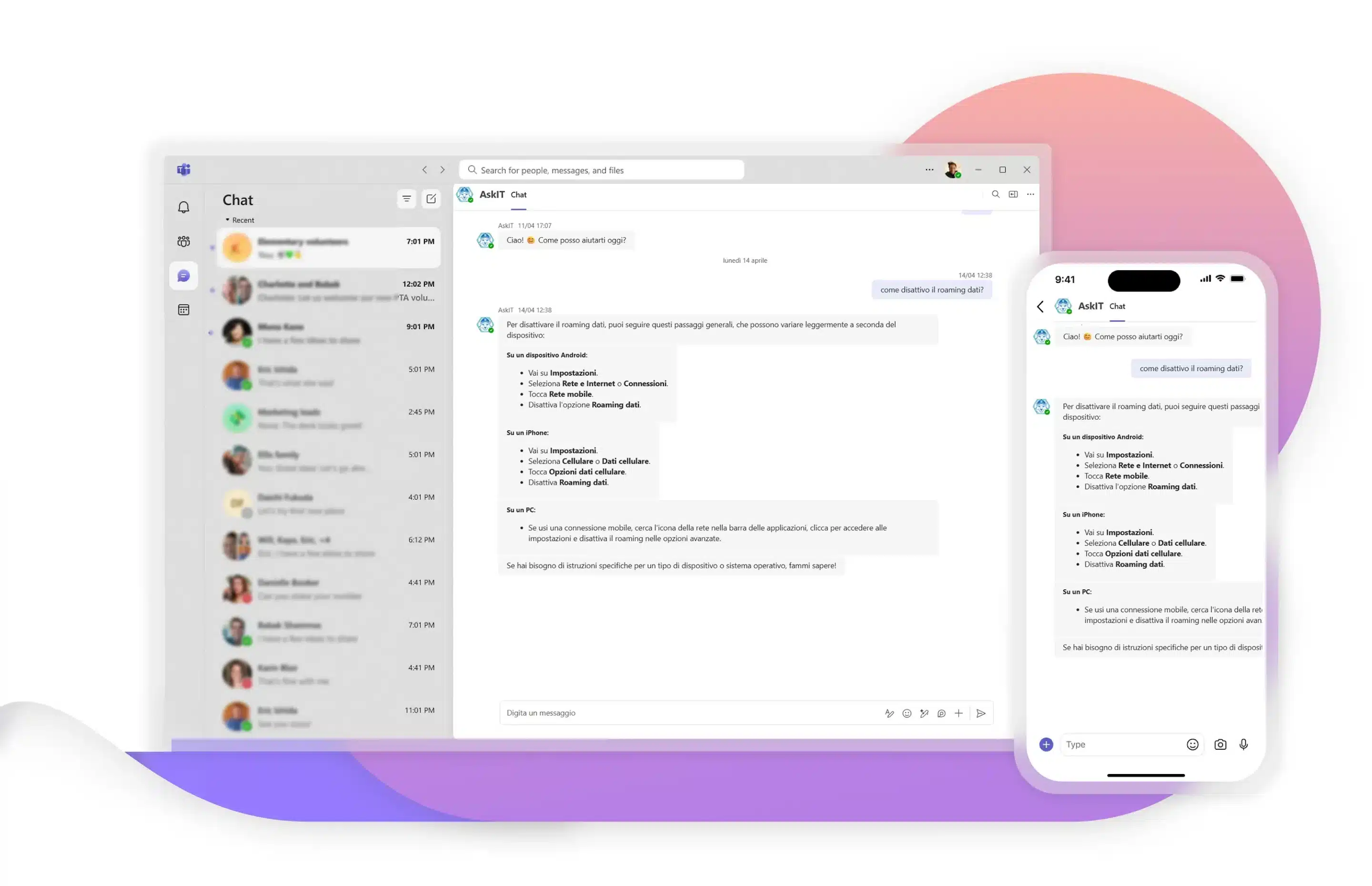 bestway chatbot teams it support chatbot use case help desk AI bestway chatbot teams